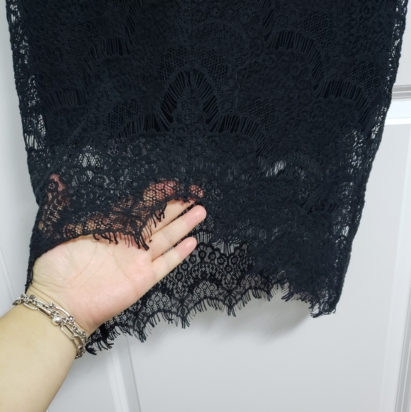 FREE PEOPLE Intimately Black Lace High Low Dress - Picture 13 of 13